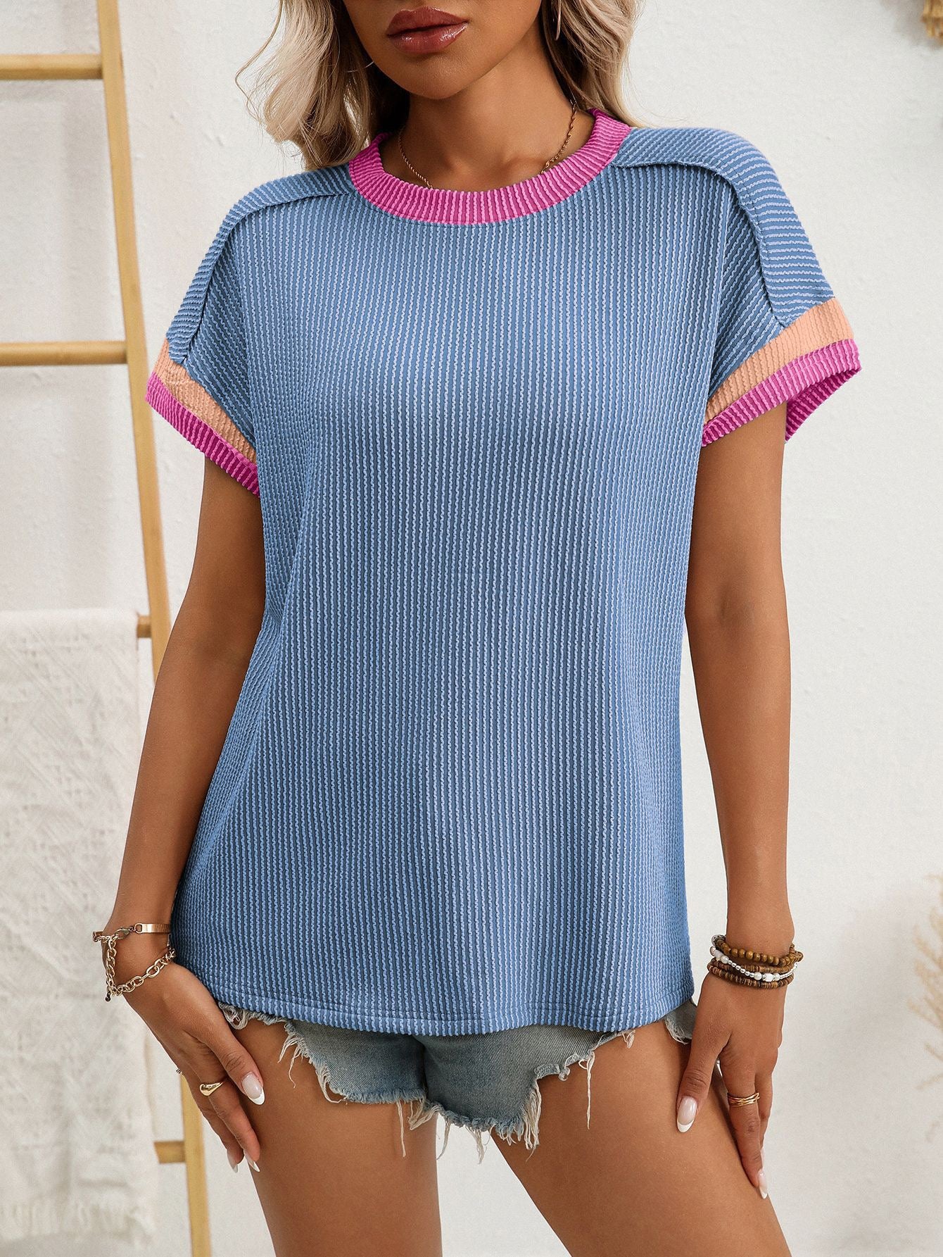 S-QFZ3140   Hot sale women's short sleeve   -GYYF