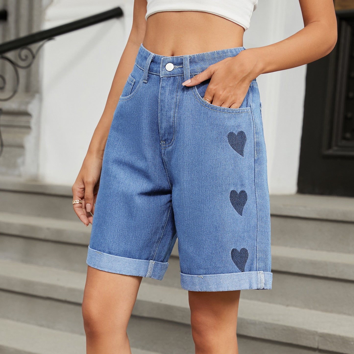 S-QFZ3378   Popular denim shorts   -GYYF