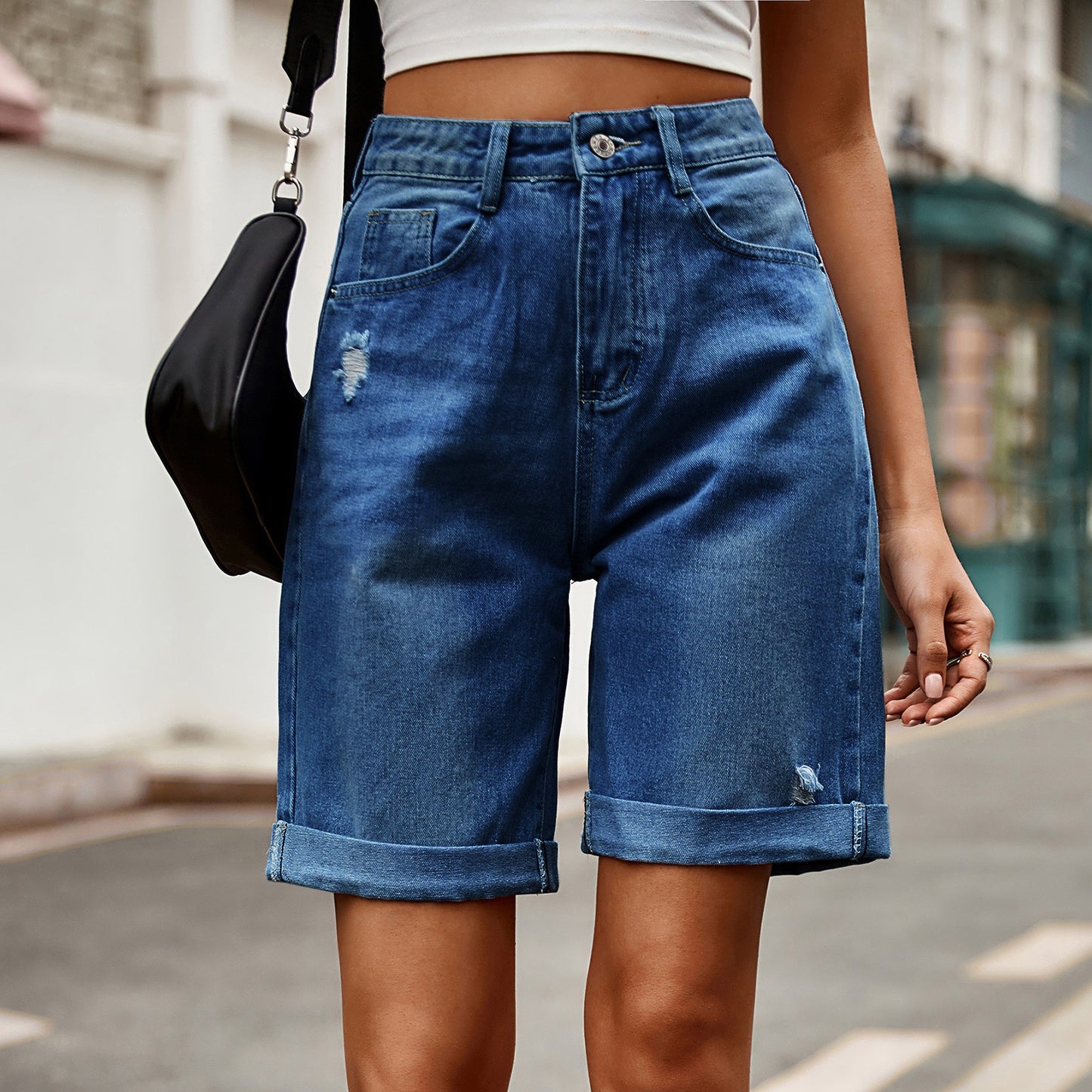 S-QFZ3378   Popular denim shorts   -GYYF