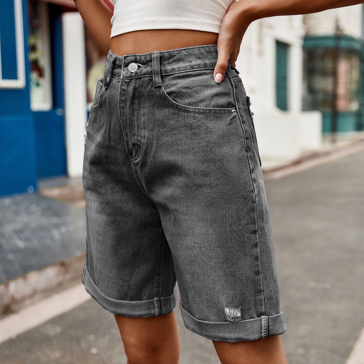 S-QFZ3378   Popular denim shorts   -GYYF